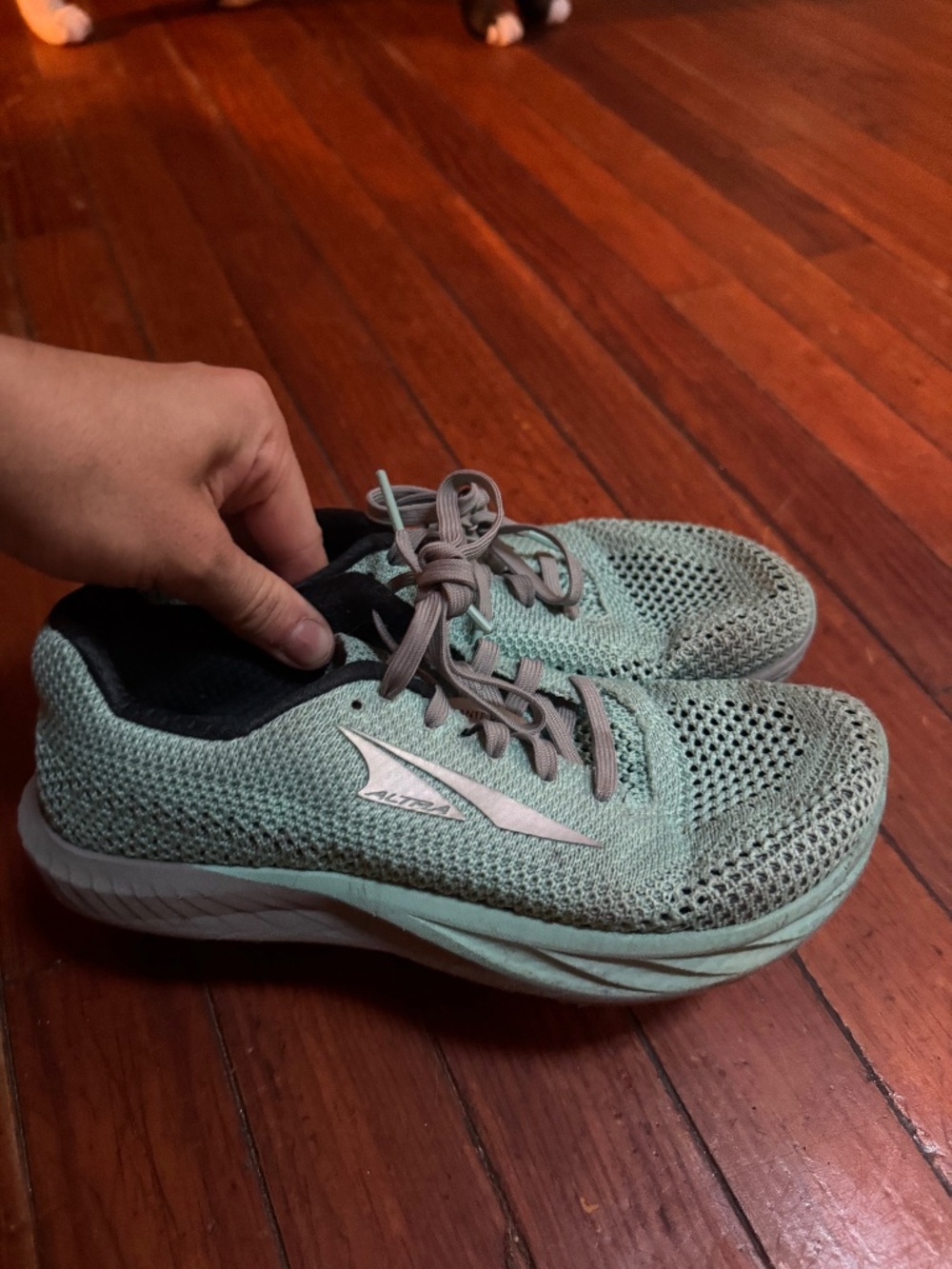 Altra Mint Green Knit Kids Athletic Shoes size 5.5